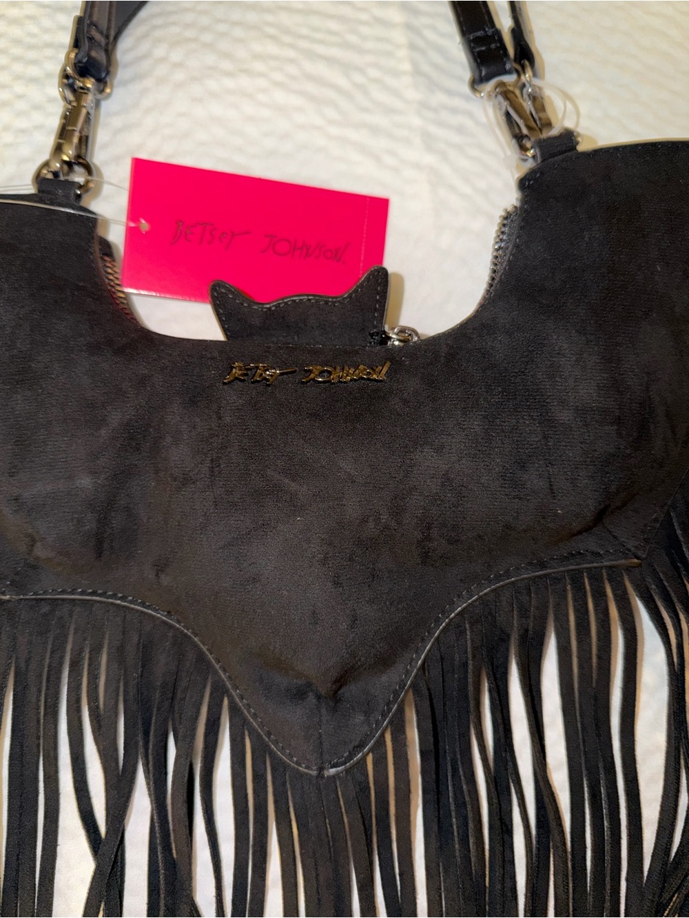 Betsy Johnson Bat Fringe Purse - Picture 2 of 3